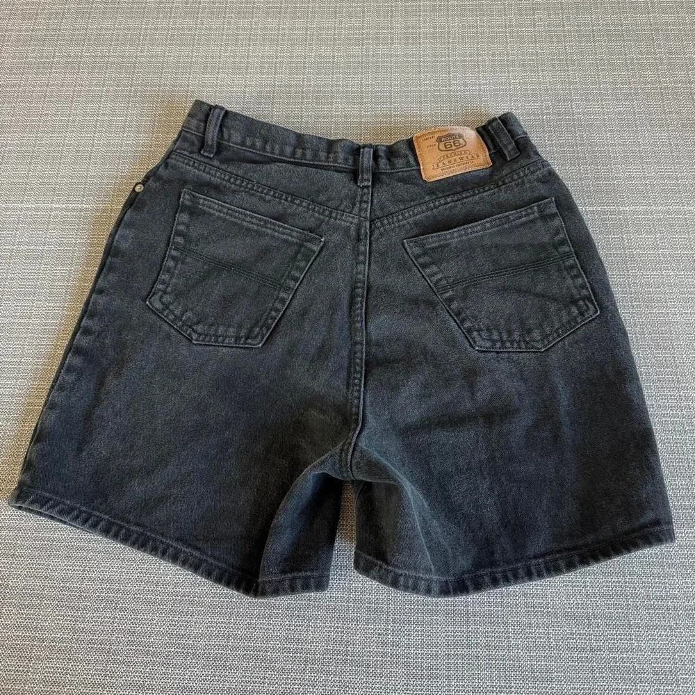Route 66 vintage black cotton denim relaxed fit shorts size 11/12